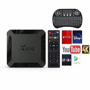 TV BOX Q96 + TECLADO 256 G RAM 1 TB ROM  APLICACIONES DE TV, YOUTUBE, REDES SOCIALES, ETC