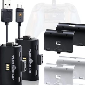 NYKO power kit plus para XBOX ONE cable de carga y Baterías Recargables