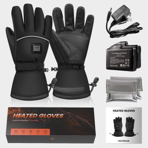 GUANTES TERMICOS IMPERMEABLES RECARGABLES CON BATERIAS DE 5 V, 5000 MAH.